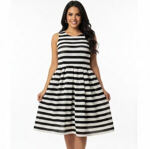Elle Cute Black and White Dress
